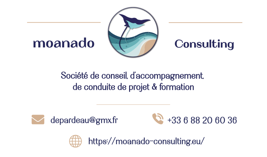 Création logo et carte de visite pour entreprise moanadoConsulting by CelineConcept