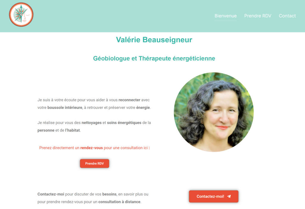 Site internet et logo pour Valérie Beauseigneur - By CelineConcept