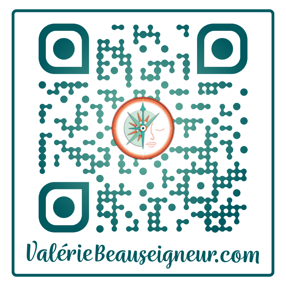 Site internet,logo, QR code personnalisé pour Valérie Beauseigneur - By CelineConcept
