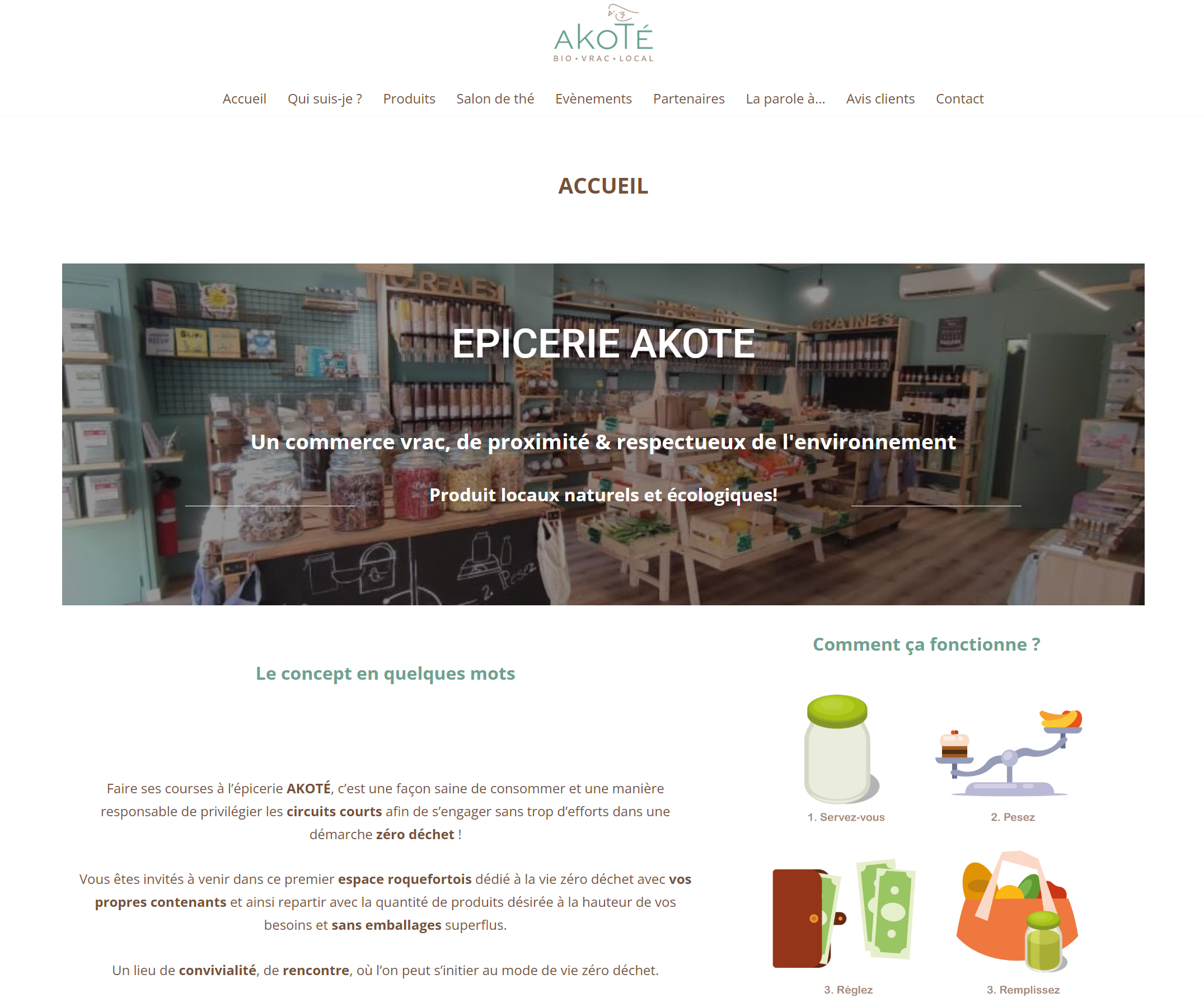 Refonte de site internet pour l’épiverie BIO AKOTE 🌱