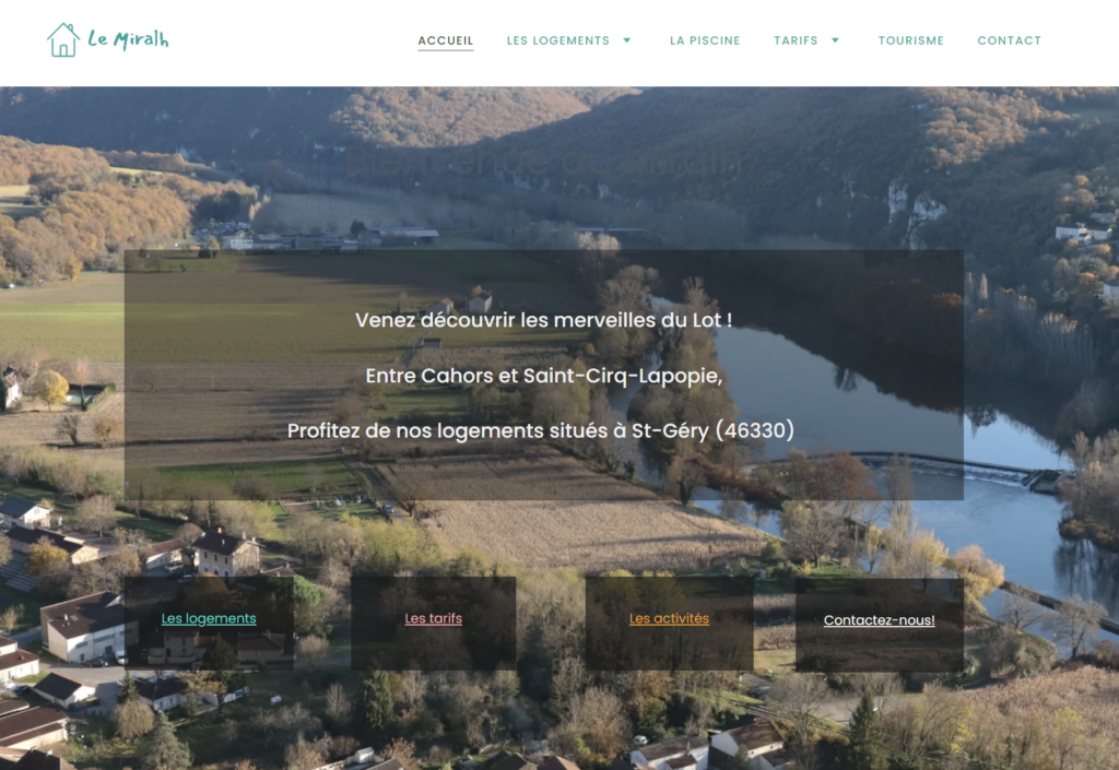 Réalisation Site internet pour gite by CelineConcept